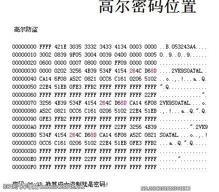 高尔密码位置